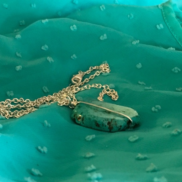 Turquoise and Sterling 18” Necklace - Picture 4 of 5